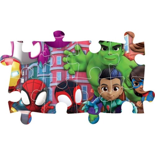 Clementoni Spiderman Παιδικό Παζλ Maxi Super Color Marvel Spidey Και Οι Απίθανοι Φίλοι Του 24 Τμχ 1200-24249 8005125242498