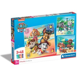 Clementoni Children's Puzzle Super Color Nickelodeon paw Patrol 3x48 pcs 1200-25301 8005125253012