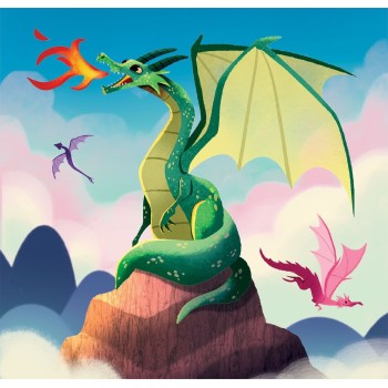 Clementoni παιδικό παζλ super color fantastic creatures 3x48 τμχ 1200-25319 8005125253197