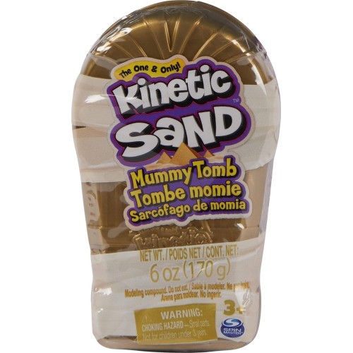 Spin Master Kinetic Sand, Mini Mummy 170g Magic Sand, Kinetic Sand Brown, 1 Surprise Fi 097764 778988346204