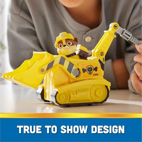 Spin Master Paw Patrol, Rubbles Bulldozer, Toy Vehicle With Collectible Action Figure,  097743 778988507582