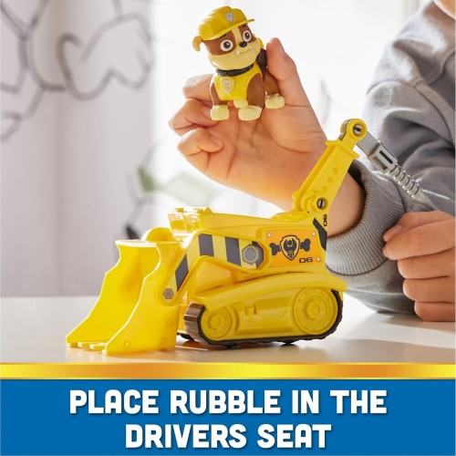 Spin Master Paw Patrol, Rubbles Bulldozer, Toy Vehicle With Collectible Action Figure,  097743 778988507582