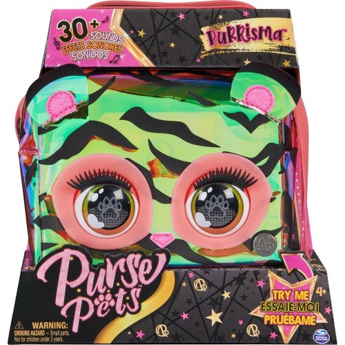 Spin Master Purse Pets, Purrisma Interactive Tiger Pet Toy Και Τσάντα Χιαστί 097760 778988498736