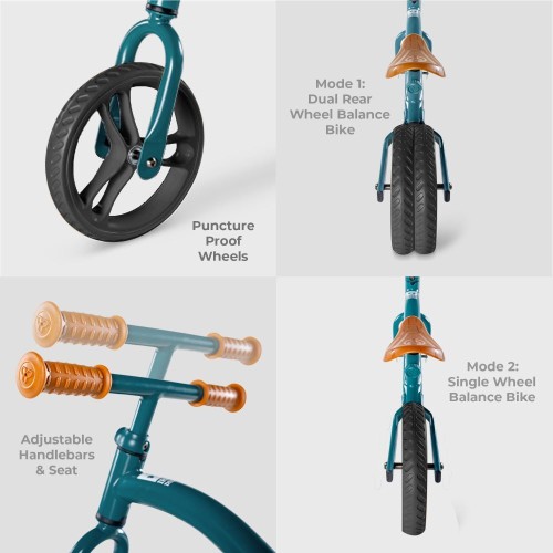 YVolution velo junior 2021 ποδήλατο ισορροπίας - πράσινο με μαύρες ρόδες 53.YT30G4 810012246415