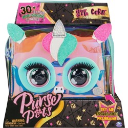 Spin Master Purse Pets, Y2K Corn Interactive Unicorn Pet Toy and Crossbody Bag, Over 30 097759 778988498729