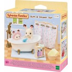 Epoch sylvanian families -  bath and shower set - dollhouse playsets 5739 5054131057391