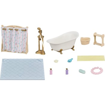 Epoch sylvanian families -  bath and shower set - dollhouse playsets 5739 5054131057391