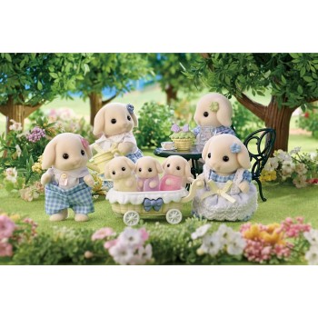 Epoch Sylvanian Families Flora Rabbit Family Οικογένεια Κουνελιών  5735 5054131057353