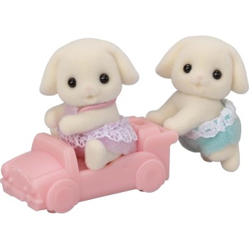 Epoch sylvanian families -  flora rabbit twins - dollhouse playsets 5737 5054131057377