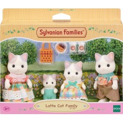 Epoch Sylvanian Families  - Οικογένεια Γάτας Latte - Σετ Παιχνιδιού Για Κουκλόσπιτο 5738 5054131057384
