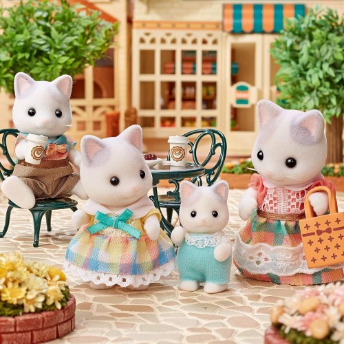 Epoch sylvanian families -  latte cat family - dollhouse playsets 5738 5054131057384