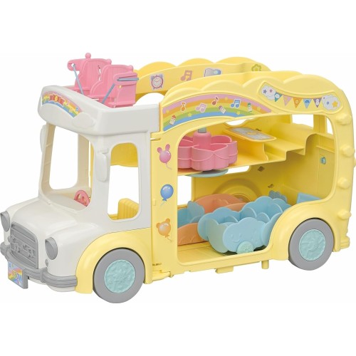 Epoch sylvanian families -  rainbow fun nursery bus - dollhouse playsets 5744 5054131057445