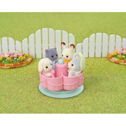 Epoch sylvanian families -  rainbow fun nursery bus - dollhouse playsets 5744 5054131057445