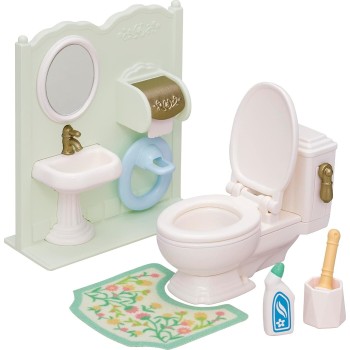 Epoch sylvanian families -  toilet set - dollhouse playsets 5740 5054131057407