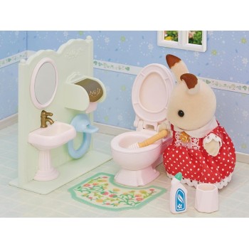 Epoch Sylvanian Families Σετ Τουαλέτας - Σετ Παιχνιδιού Κουκλόσπιτου 5740 5054131057407