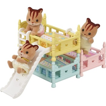 Epoch Sylvanian Families Τρεις Κουκέτες - Σετ Παιχνιδιού Κουκλόσπιτων 5741 5054131057414