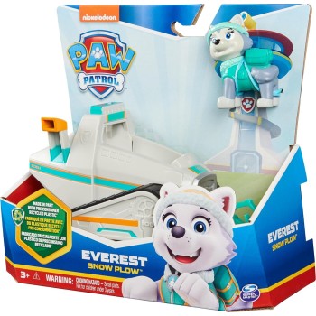 Spin Master Paw Patrol, Everests Snow Plow, Toy Car With Collectible Action Figure, Sus 6068772 778988673331