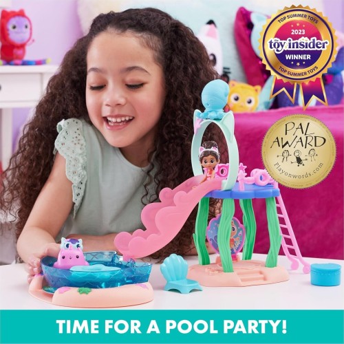 Spin Master Gabbys Dollhouse, Purr-Ific Pool Playset With Gabby And Mercat 6067878 778988492598