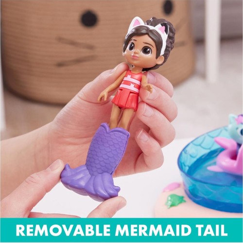Spin Master Gabbys Dollhouse, Purr-Ific Pool Playset With Gabby And Mercat 6067878 778988492598