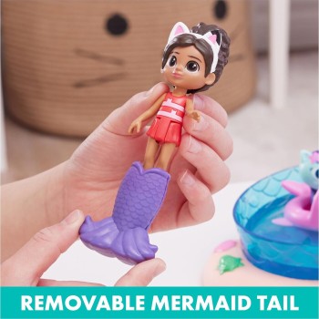 Spin Master Gabbys Dollhouse, Purr-Ific Pool Playset With Gabby And Mercat 6067878 778988492598