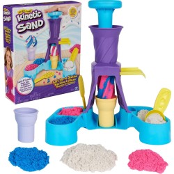 Spin Master Kinetic Sand, Soft Serve Station With 396g of Play Sand blue, Pink and Whit 6068385 778988501719