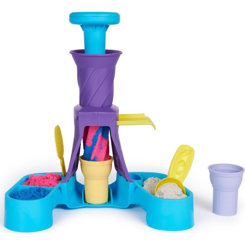 Spin Master Kinetic Sand, Soft Serve Station With 396g of Play Sand blue, Pink and Whit 6068385 778988501719