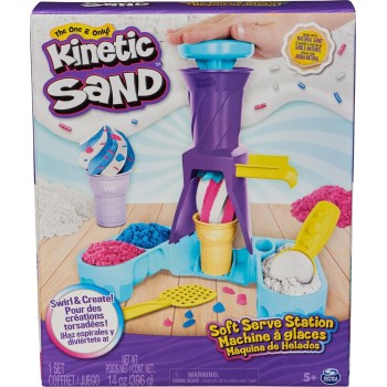 Spin Master Kinetic Sand, Soft Serve Station Με 396G Χρωματιστό Παγωτατζίδικο 6068385 778988501719