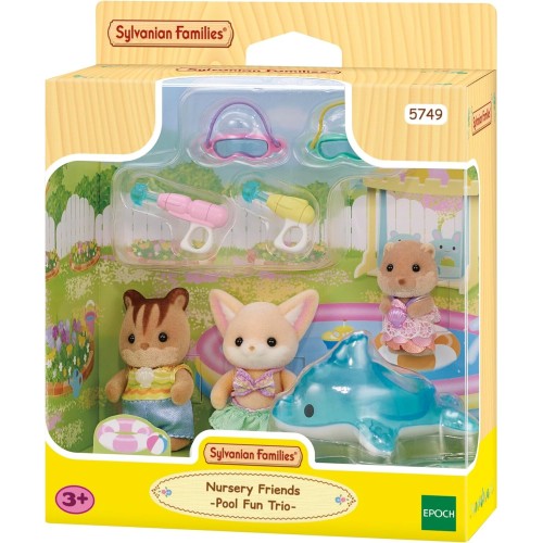Epoch Sylvanian Families Φιλαράκια Βρεφονηπιακού Σταθμού - Η Παρέα Των Τριών Διασκεδάζει Στην Πισίνα  5749 5054131057490