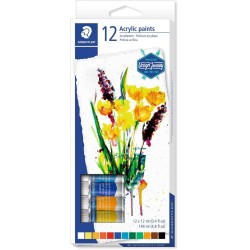 STAEDTLER Acrylic Paint Set 12 Colors 12Ml 450 8500 C12 4007817024164