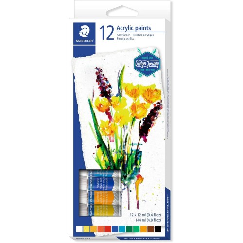 STAEDTLER Σετ Ακρυλικό Χρώμα 12 Χρωμάτων 12Ml 450 8500 C12 4007817024164