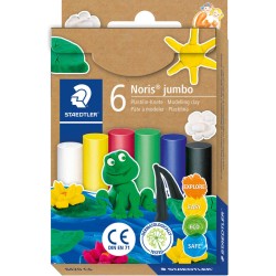 STAEDTLER Plasticine Jumbo - 6 Colors 440 842 C6 4007817103050