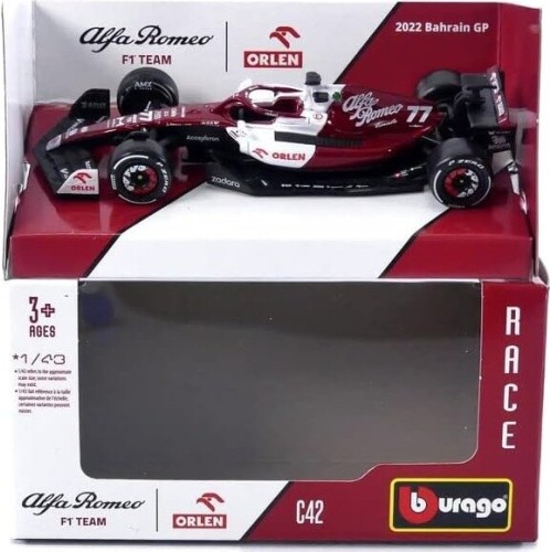 Bburago B18-38067B Formula 1 Alfa Romeo F1 Team Orlen C42 2022 Bottas 1:43 Scale 18/38160 4893993380671