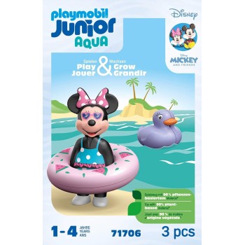Playmobil Junior And Disney Minnie Mouses Beach Trip, Including Swim Ring And Duck 71706 4008789717061