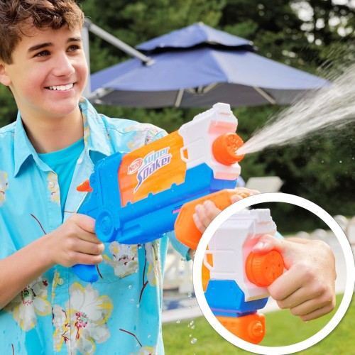 Hasbro Nerf Super Soaker Flip Fill Water Blaster, 4 Spray Styles, Fast Fill, 887 Millilitre Tank, Water Toys F8643 5010996207548