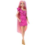 Mattel Barbie Doll, Fun & Fancy Hair Πολύχρωμα Μαλλιά Με Ροζ Φόρεμα JDC85 194735281183
