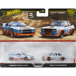 Mattel Hot Wheels Hot  Premium Car Culture 2-Pack Lancia Rally 037 / Fiat 131 Abarth HBL96 / HRR81 194735184637