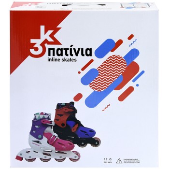 ΑΘΛΟΠΑΙΔΙΑ Roller Skates - Fuchsia/purple/white Color Fuchsia-purple-white Size 31-34 002.1083/FPW/31 9985777007821