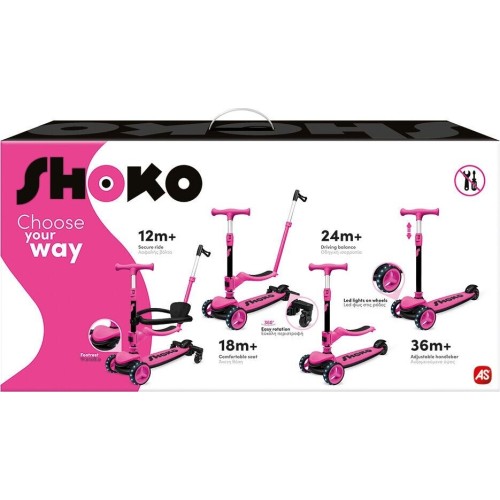 As company Shoko Children's Skate 4 in 1 Plus in Pink Color for 12+ Months 5004-50523 5203068505233