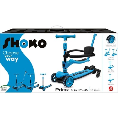 As company shoko παιδικό πατίνι  4 in 1 plus σε μπλε χρώμα για 12+ μηνών 5004-50522 5203068505226