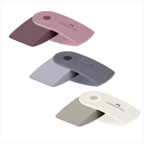 Faber-Castell Γόμα Mini Sleeve Ροζ-Γκρι-Άσπρο 182434 4005401824343