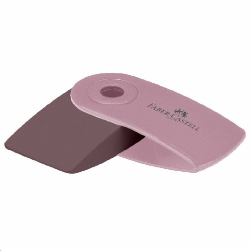 Faber-Castell Mini Sleeve Pink-Grey-White eraser 182434 4005401824343