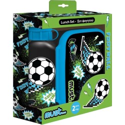 Diakakis imports Must Σετ Φαγητού  Football Φαγητοδοχείο 800Ml-Παγούρι Αλουμινίου 500Ml 000585676 5205698670008
