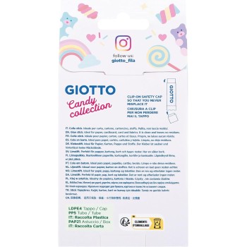 Giotto - candy collection glue stick, transparent color, f546700 000546700 8000825055829