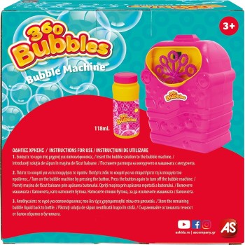 As company Bubble Machine 360 Bubbles For Ages 3+ Pink 5200-01353 5203068013585