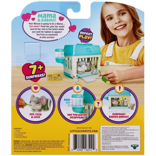 Giochi Preziosi Little Live Pets Mama Surprise Minis Μικρό Ποντικάκι Με Μωρά LP301100 8056379160298