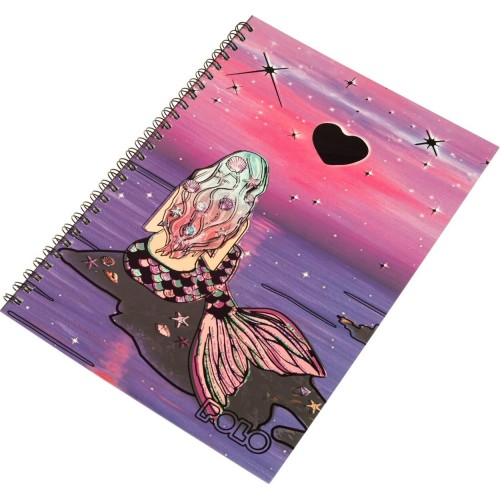 POLO Τετράδιο β5 17x25 σπιράλ 60φ 2θ mermaid 919001-8280 5201927128180