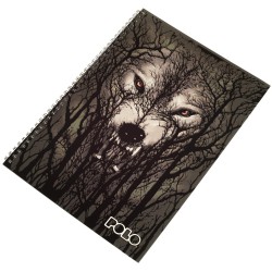 POLO Τετράδιο α4 21x29 σπιράλ 90φ 3θ wolf 919004-8283 5201927128487
