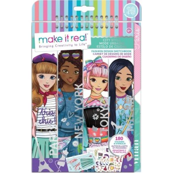 Make It Real Fashion Sketchbook | Fashion Design Sketchbook City Style 3207 695929032074