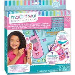 Make It Real Beauty | Flip Phone Lip Gloss Set And DIY Lanyard 2329 695929023294