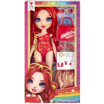 MGA Entertainment Rainbow high swim & style fashion doll- ruby (red) 507277-EUC 035051507277